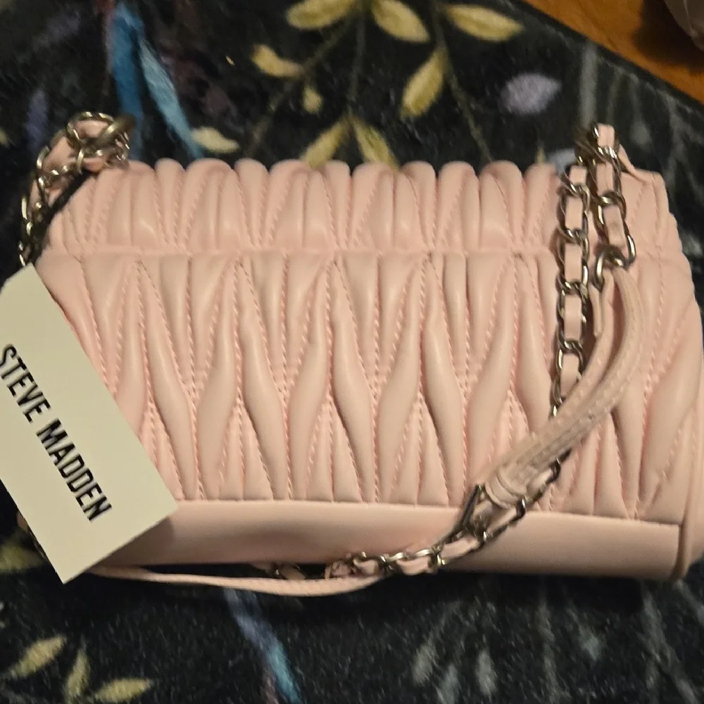 Steve Madden Light Pink Quilted Shoulder Bag - Picture 5 of 6